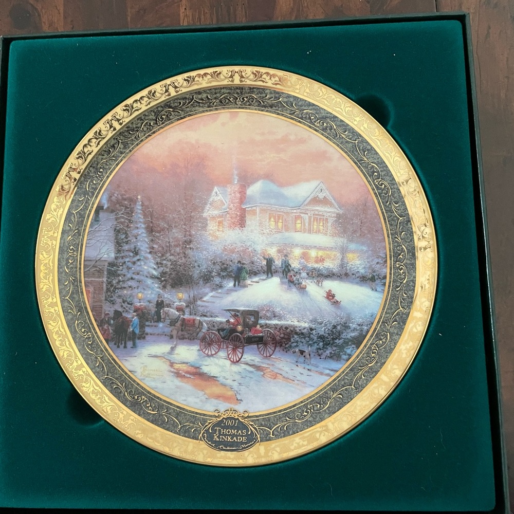 Thomas Kinkade Victorian Christmas II Plate -2001